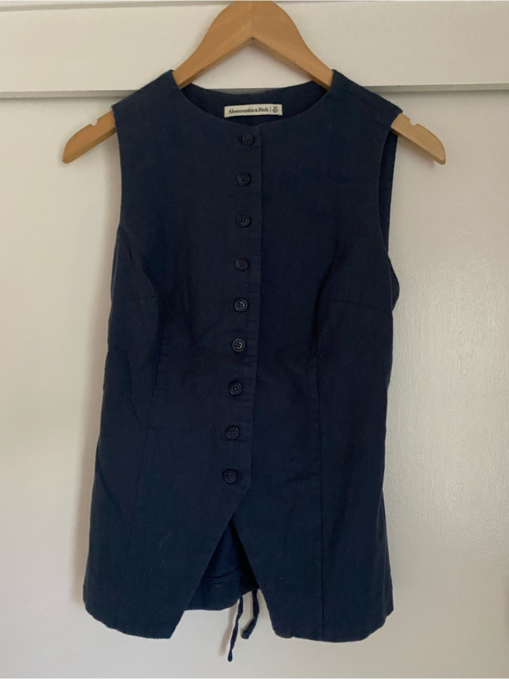 Abercrombie & Fitch Navy Button Top